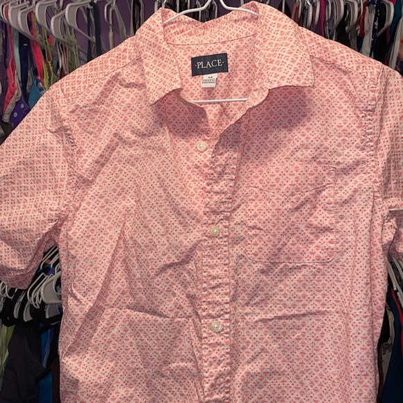 Boys Children’s Place button up short sleeve casual dress shirt smart looking - Picture 3 of 6